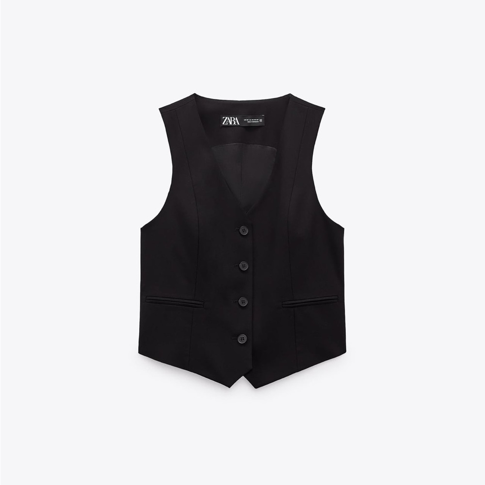 Zara (M)Black Buttoned Vest